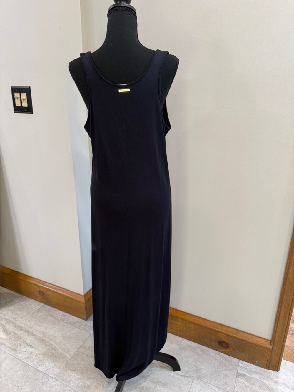 Michael Kors Black Maxi hi lo coverup dress size L - Picture 3 of 6